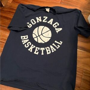 Vintage Gonzaga Basketball Navy T-Shirt size large 0115‎